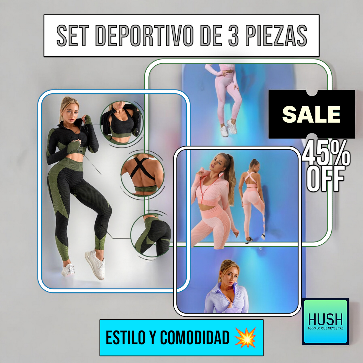 Conjunto Deportivo de 3 Piezas 🏋️♂️