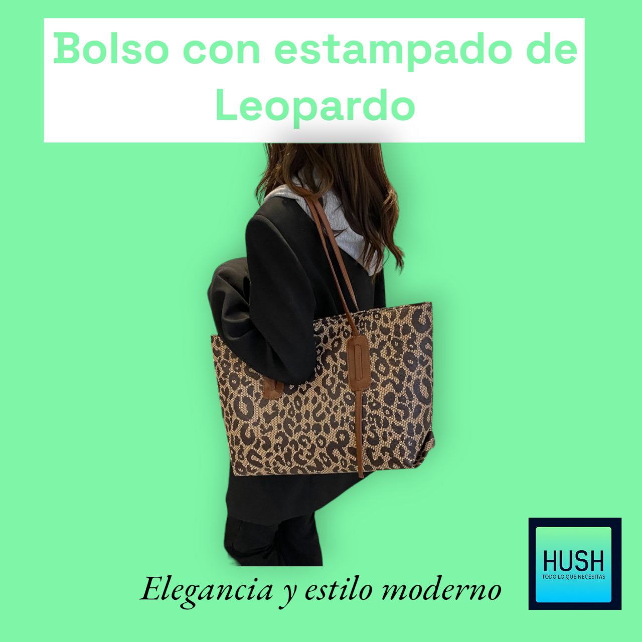 Bolso con Estampado de Leopardo✨🐆