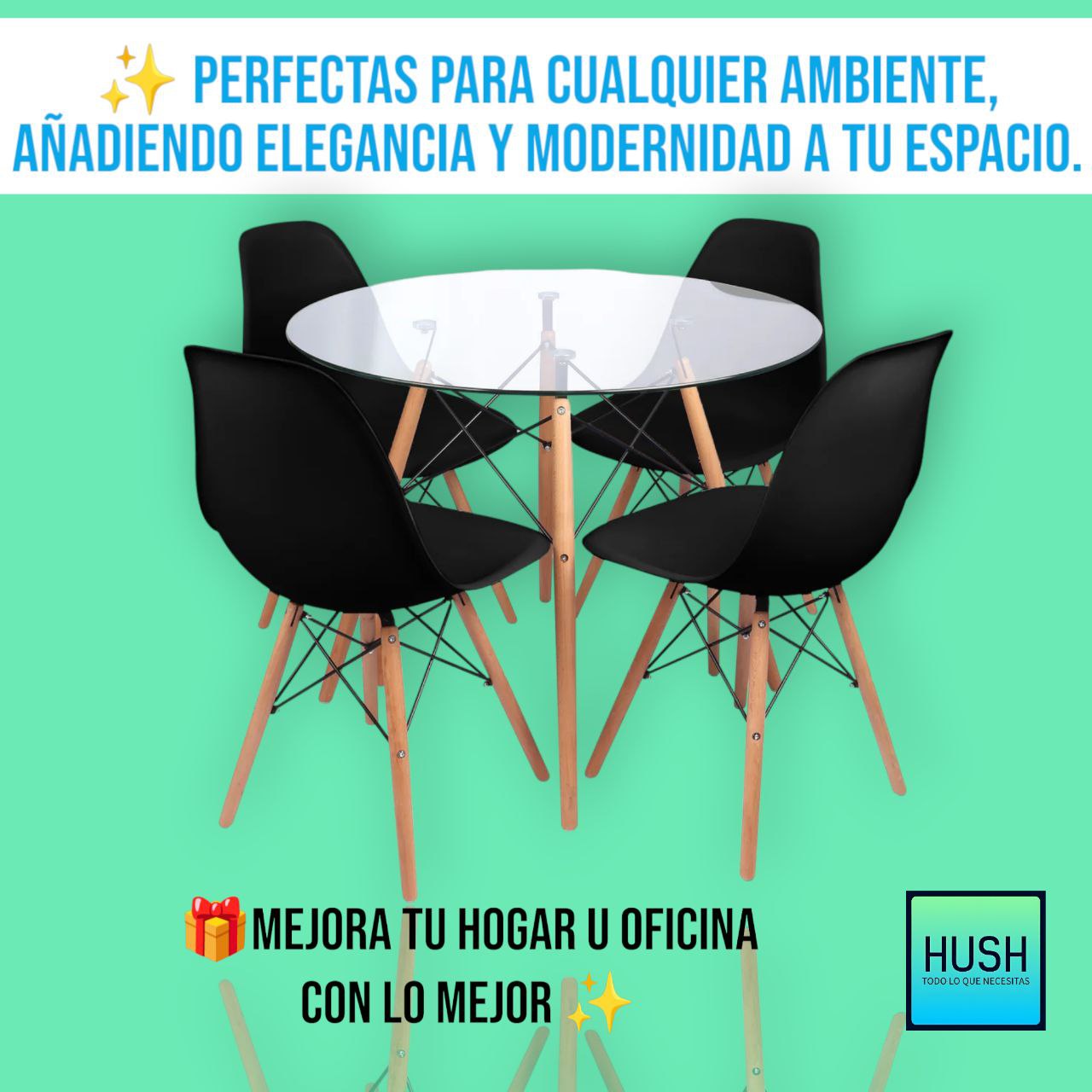 Juego de 4 Sillas de Comedor Tipo Eames✨🪑