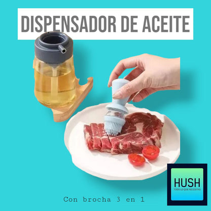 Dispensador de Aceite con Brocha 3 en 1🍳✨