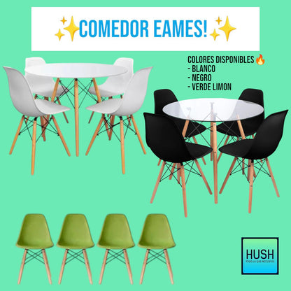 Juego de 4 Sillas de Comedor Tipo Eames✨🪑