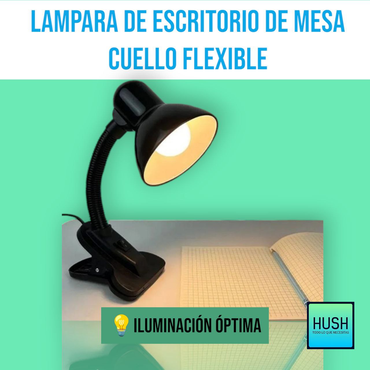 Lámpara de Escritorio Cuello Flexible 💡🖋️