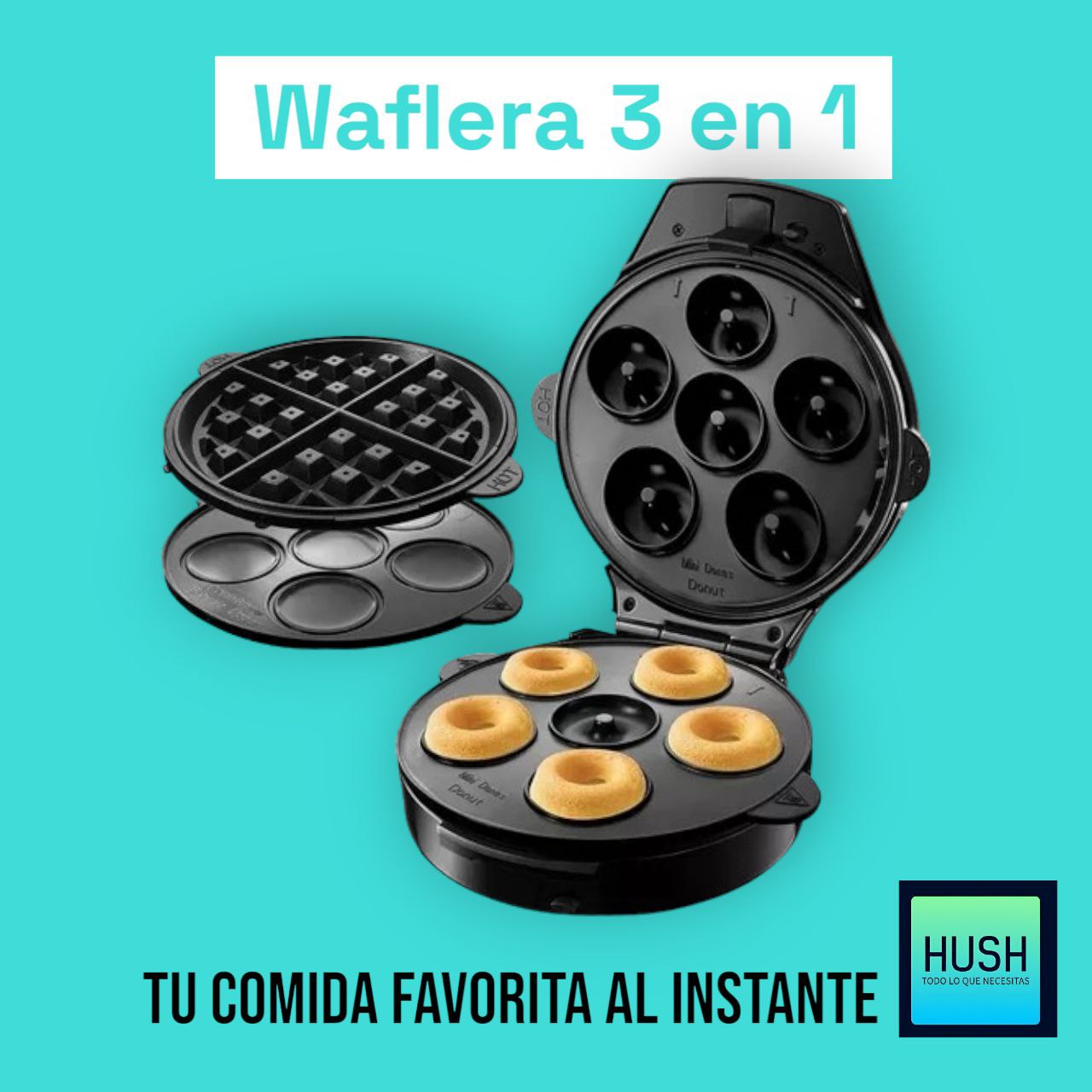 Máquina de Postres Waflera 3 en 1 ✨🧇