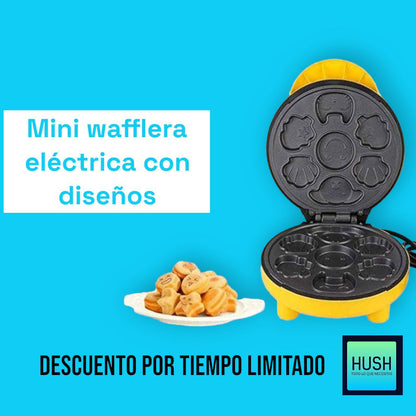 Mini Waflera Eléctrica Antiadherente con diseños ✨