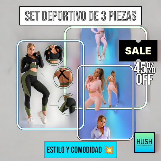 Conjunto Deportivo de 3 Piezas 🏋️‍♂️