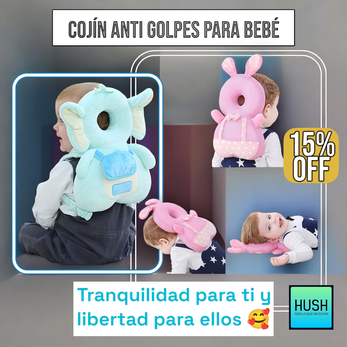 Cojín anti golpes para bebé 🥰