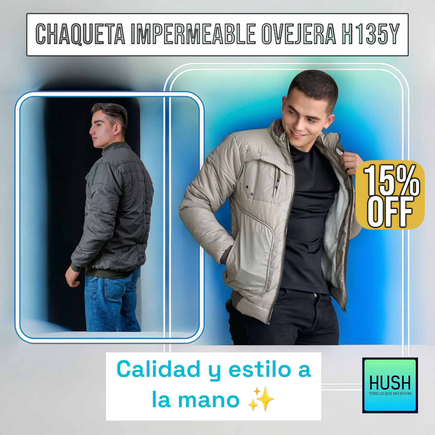 Chaqueta IMPERMEABLE ovejera H135Y 🧥