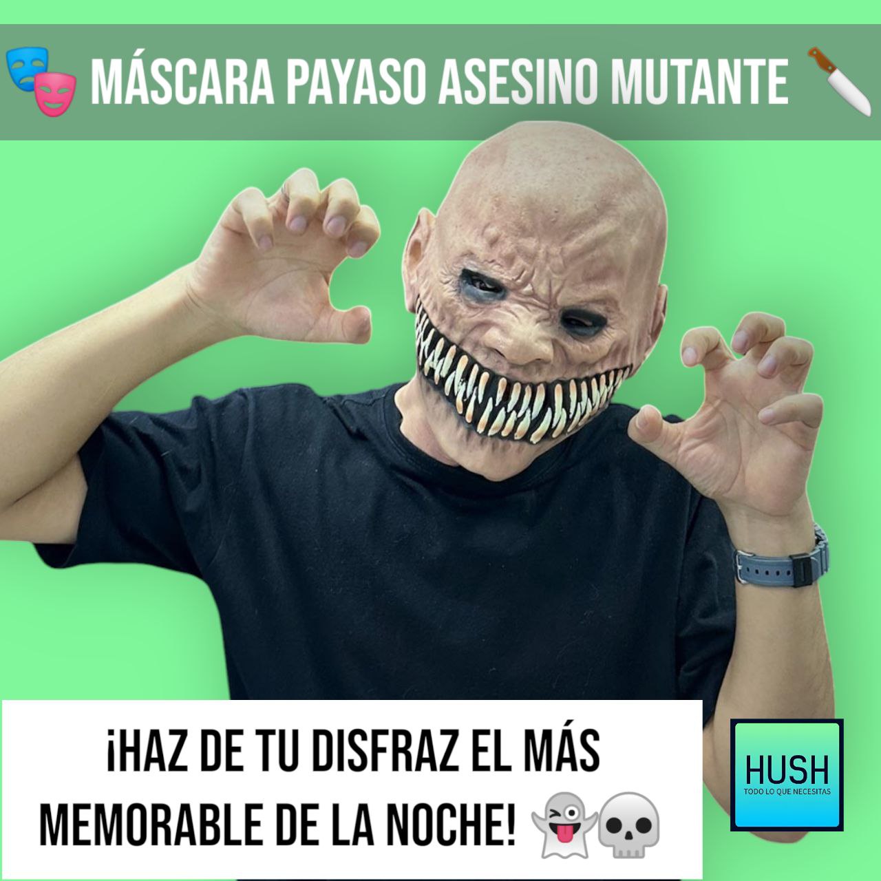 Máscara Payaso Asesino Mutante 🔪🎭