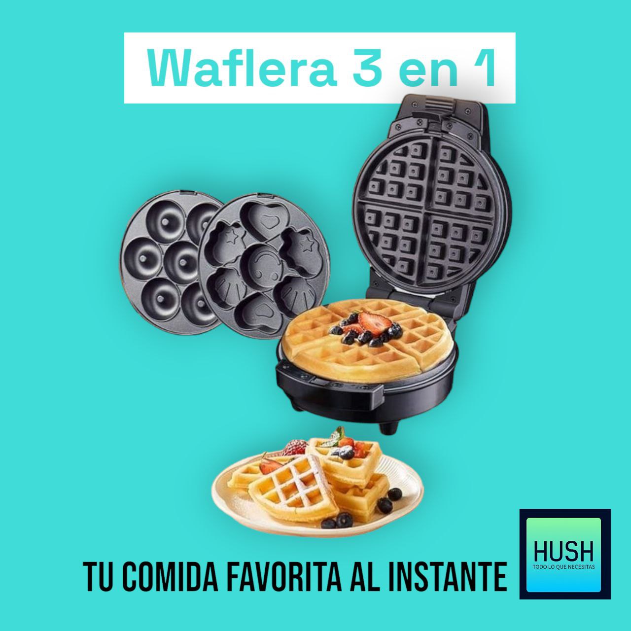 Máquina de Postres Waflera 3 en 1 ✨🧇